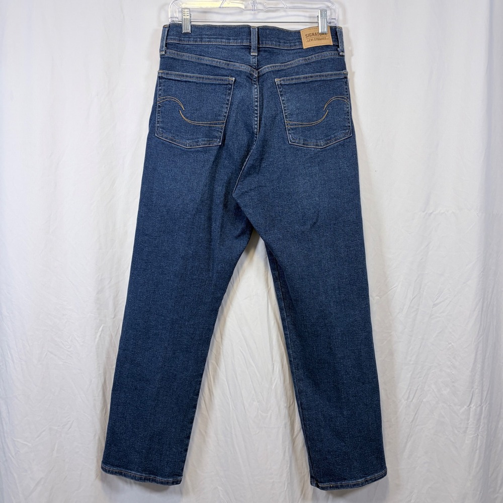Signature by Levi Strauss Heritage High-Rise Straight Jeans Dark Wash‎ 10 W30 - Picture 2 of 10